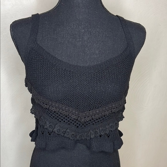 Zara Crochet Crop Knit Tank Size M - Picture 3 of 7